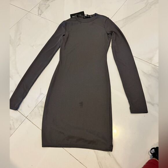 PrettyLittleThing Dresses & Skirts - Pretty little things gray ribbed  dress bnwt #9